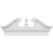 Ekena Millwork Rams Head Architectural Grade PVC Combination Pediment, 38"W x 16-3/8"H x 2-3/4"P PEDPC038X165RHP00 - alternate 2